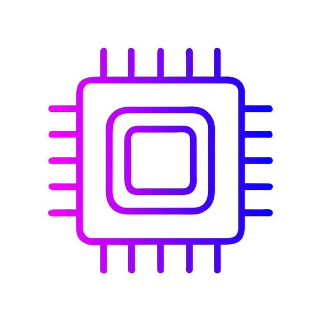 artificial intelligence chip vector graphics illustration EPS source file format lossless scaling ic