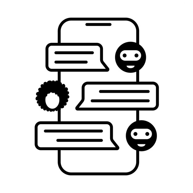 Artificial intelligence communicates with the help of a messenger Chat bot consultation