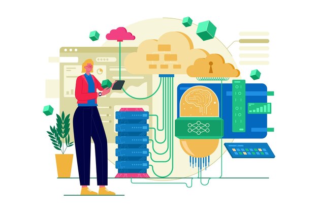 artificial intelligence development illustration