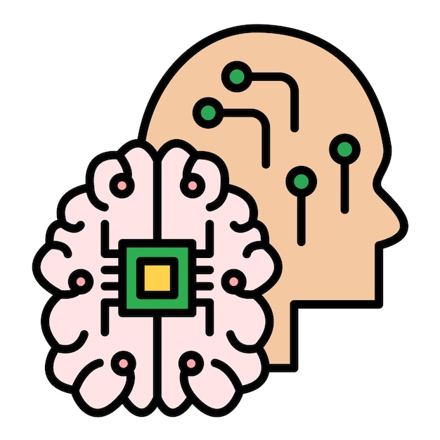 Artificial Intelligence Flat Illustration