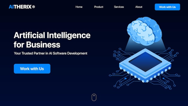 Artificial Intelligence for Business Artificial Intelligence Illustration AI Landing Page Concept