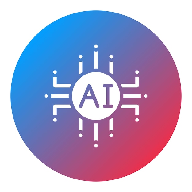 artificial intelligence icon vector image can be used for cyberpunk