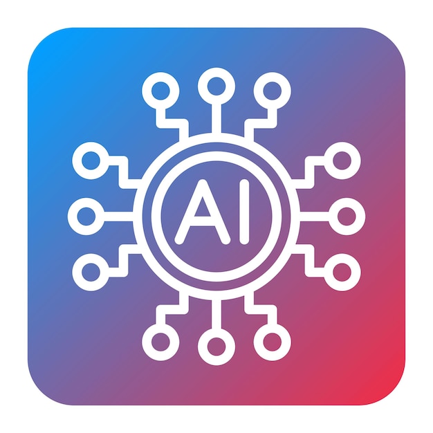 artificial intelligence icon vector image can be used for professional services