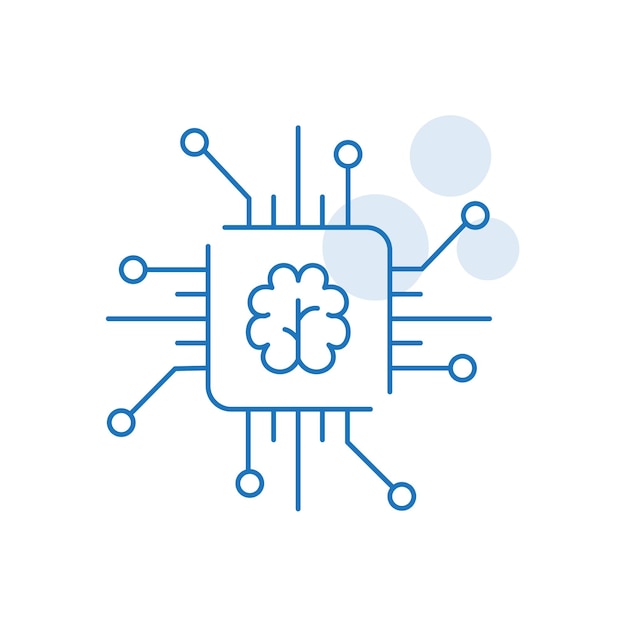 artificial intelligence intelligent systems vector illustration icon design