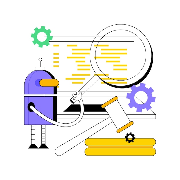 artificial intelligence regulations abstract concept vector illustration