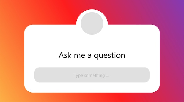 Ask question template Vector social media poll bar