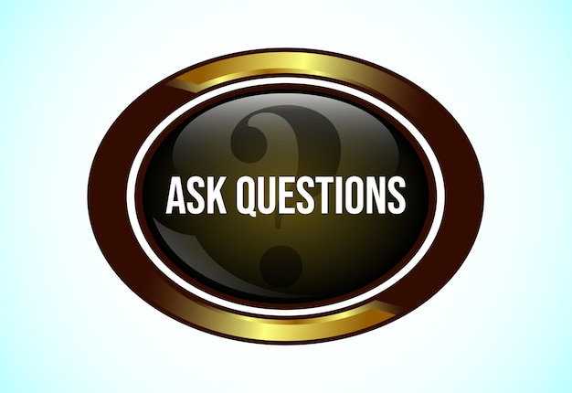 Ask questions button Suitable for mobile app and website UI design