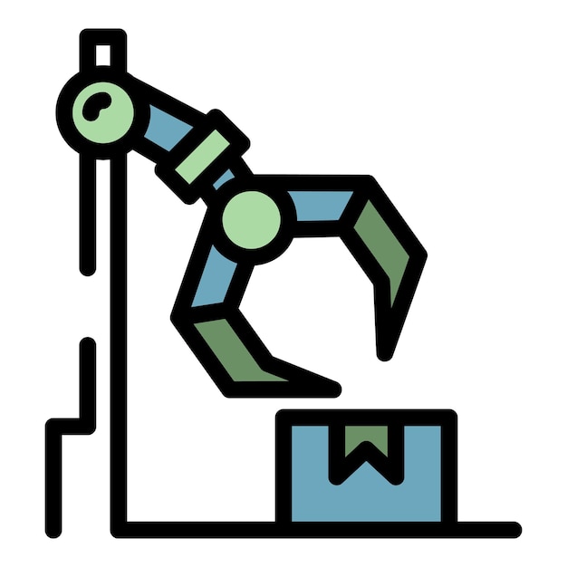 assembly delivery box icon outline assembly delivery box vector icon color flat isolated