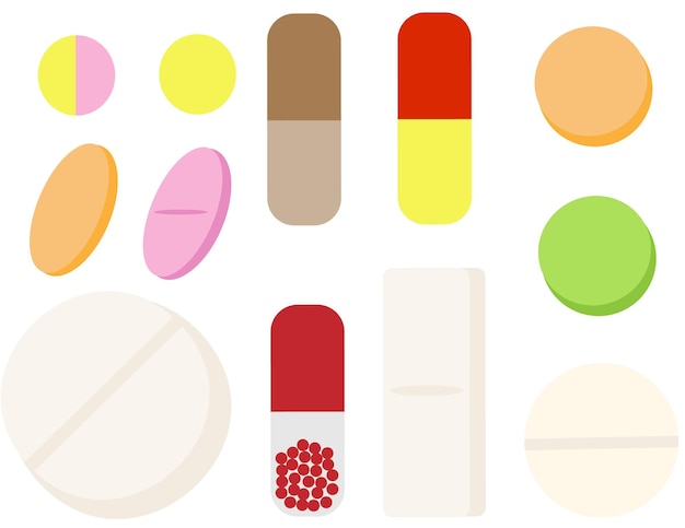 assorted pills and capsules