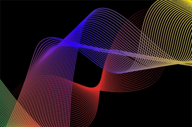 Astrack background with waving lines