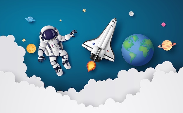 Astronaut Astronaut floating in the stratosphere