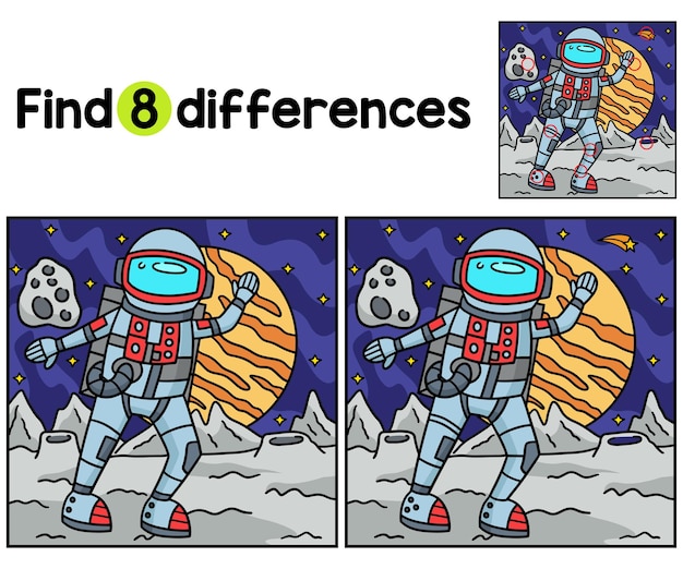 Astronaut in Space Find The Differences