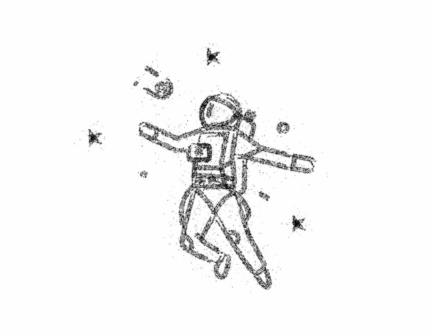 astronaut in spacesuit icon, vector design illustration.