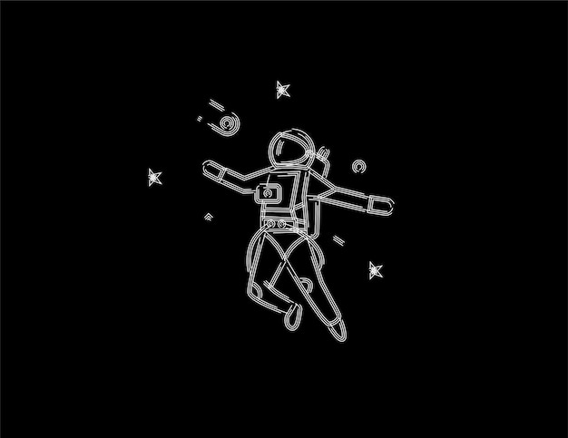 astronaut in spacesuit icon, vector design illustration.