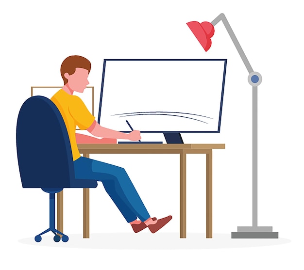 At work concept illustration
