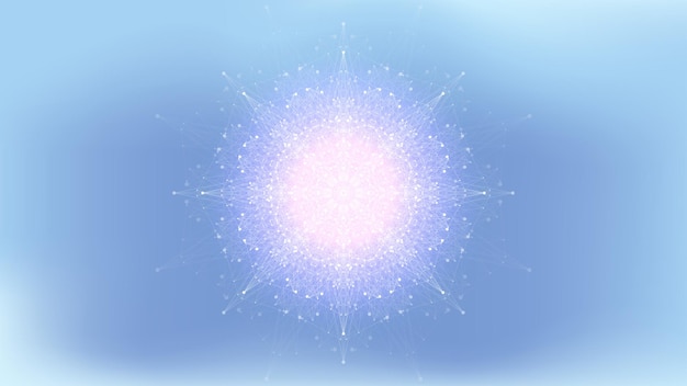 Attraction of life vector illustration Colorful abstract small particles and lines under high speed of motion Circular explosion backdrop Burst tech particles