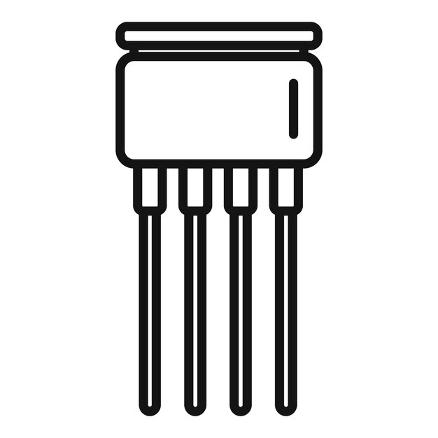 Audio resistor icon outline vector Electric circuit Computer energy