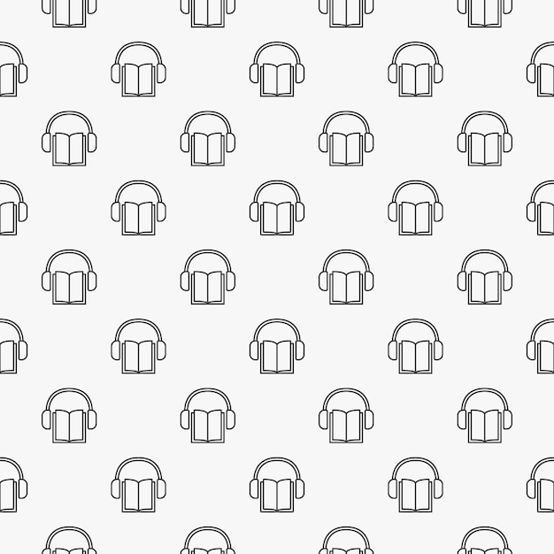 audiobook pattern - vector seamless background