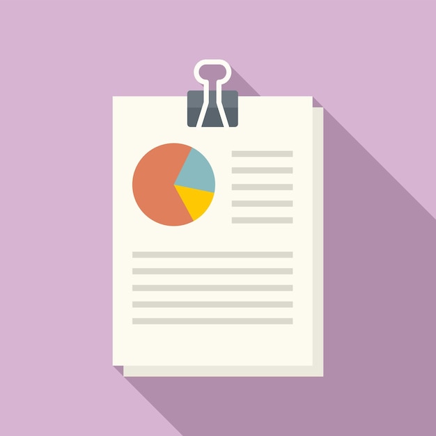 Audit pie chart icon Flat illustration of audit pie chart vector icon for web design
