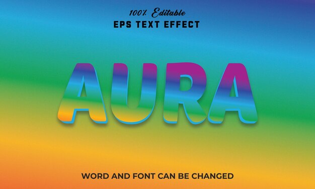 Aura Editable 3d Text Effect Style Premium