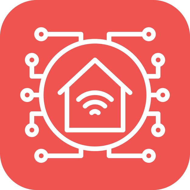 Automated Home icon vector image Can be used for Cyberpunk