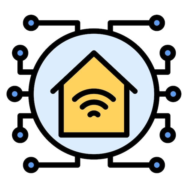 Automated Home icon vector image Can be used for Cyberpunk