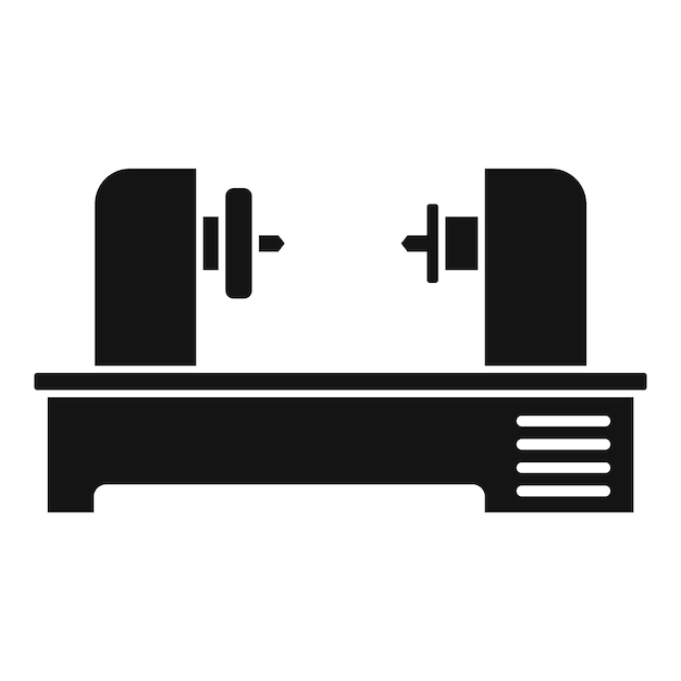 Automated lathe icon Simple illustration of Automated lathe vector icon for web design isolated on white background