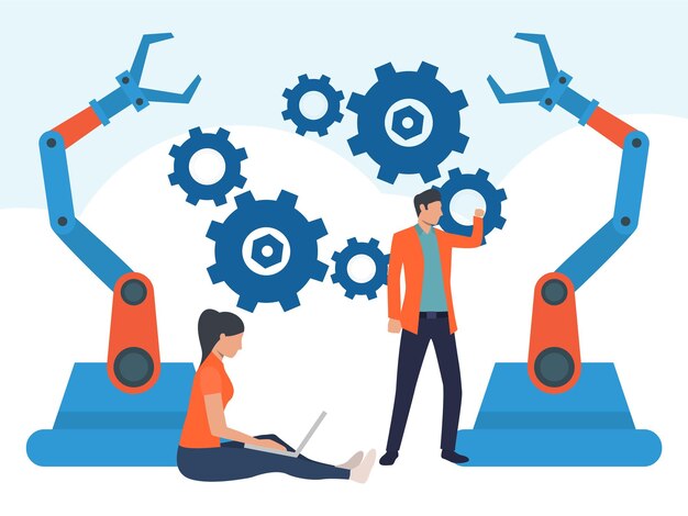 Automation Concept Illustration Stylish and beautiful
