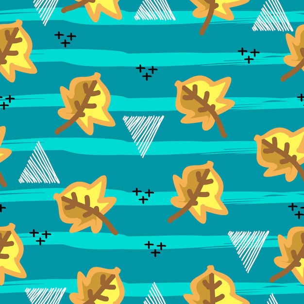 autumn creative pattern with geometric abstract background
