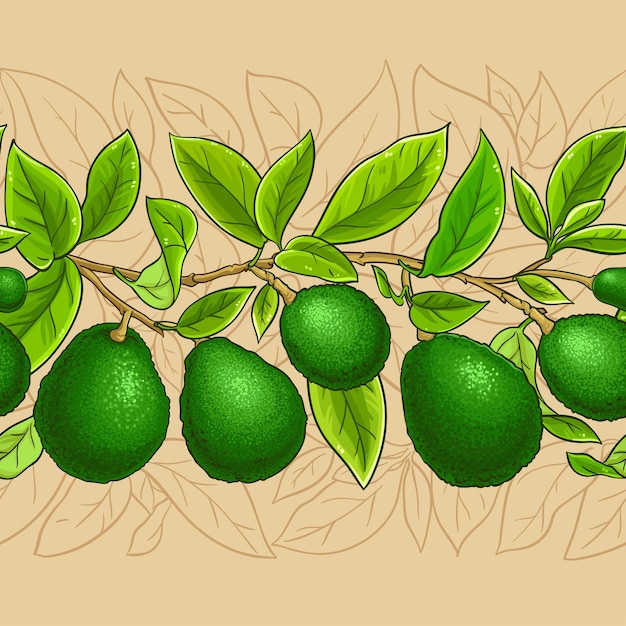 avocado branches vector pattern