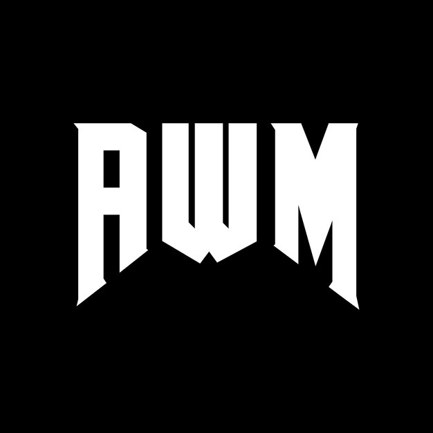 AWM letter logo design for technology company AWM logo design black and white color combination AWM logo AWM vector AWM design AWM icon AWM alphabet AWM typography logo design
