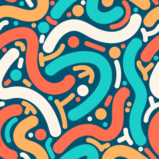 Background Abstract Composition of Colorful Shapes