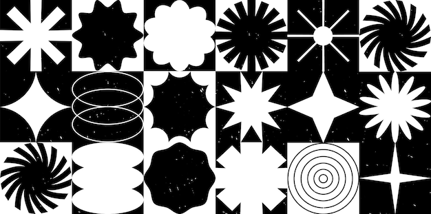 Background bauhaus pattern with geometric