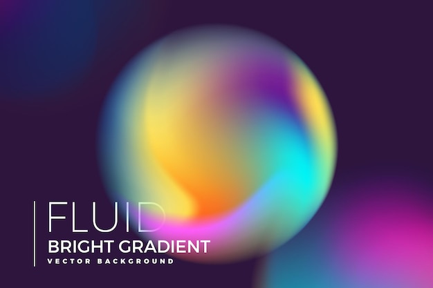 Background element design concept holographic fluid bright gradient