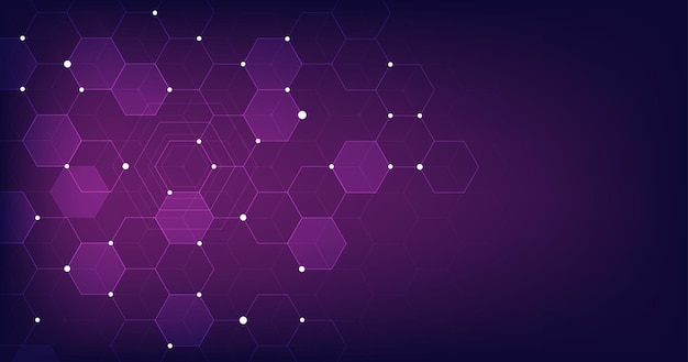 Background of hexagon geometric dark pattern