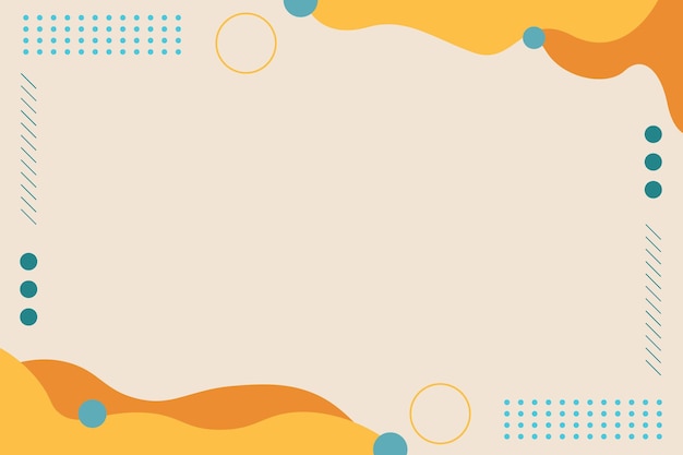 Background Template with wavy and yellow orange circle