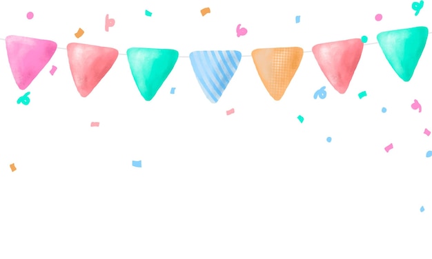 Background vector illustration with confetti Beautiful colors for parties or celebrations