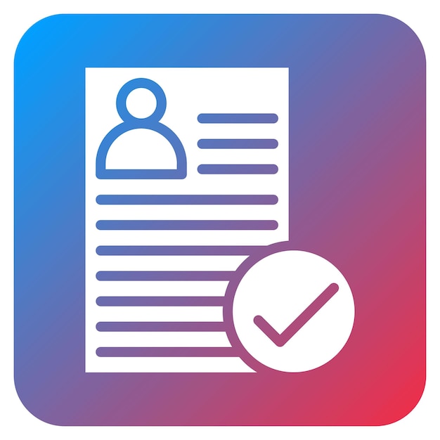Background Verification icon vector image Can be used for Hiring Process