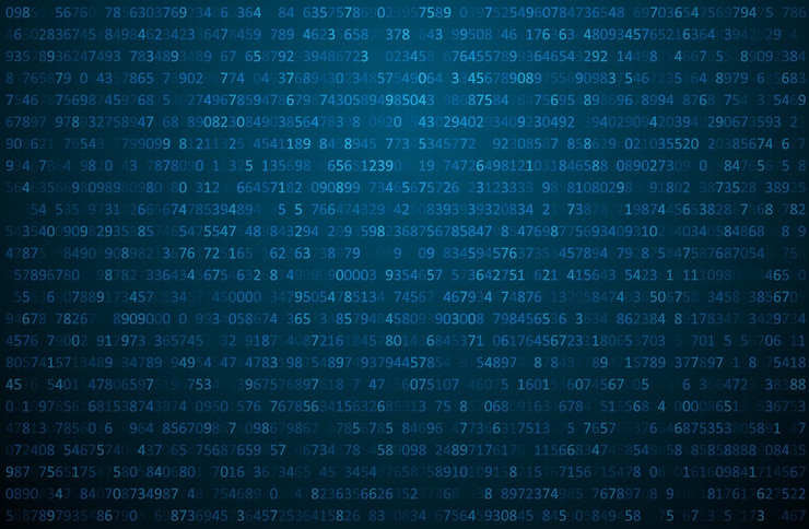 Vector background with blue digits vector illustration