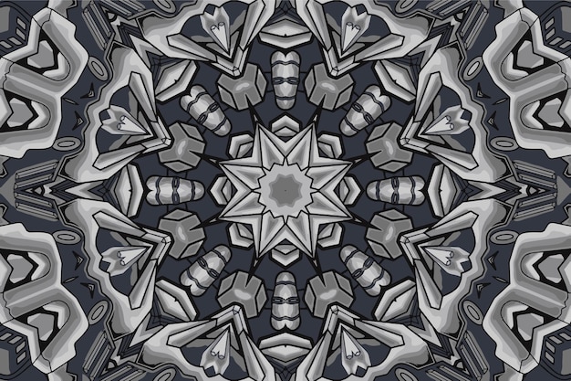 Background with geometric elements Vintage floral ornament