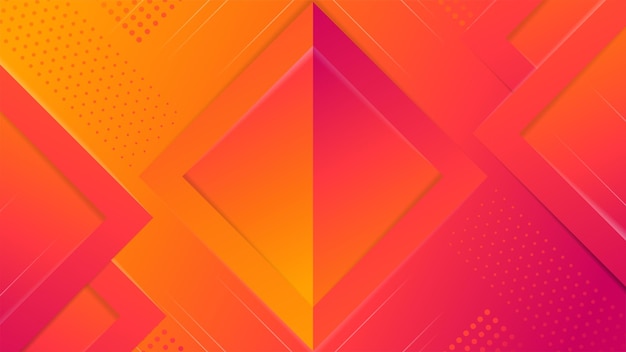 Background with orange gradient color aesthetic geometric pattern