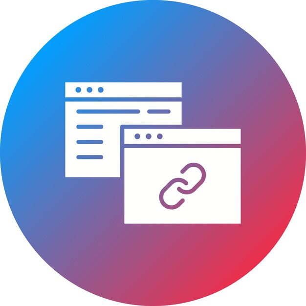 backlink icon vector image can be used for coding and development