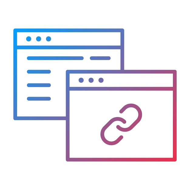 backlink icon vector image can be used for coding and development
