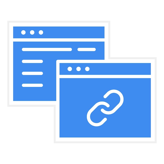 backlink icon vector image can be used for coding and development