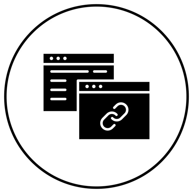 Backlink icon vector image Can be used for Coding and Development