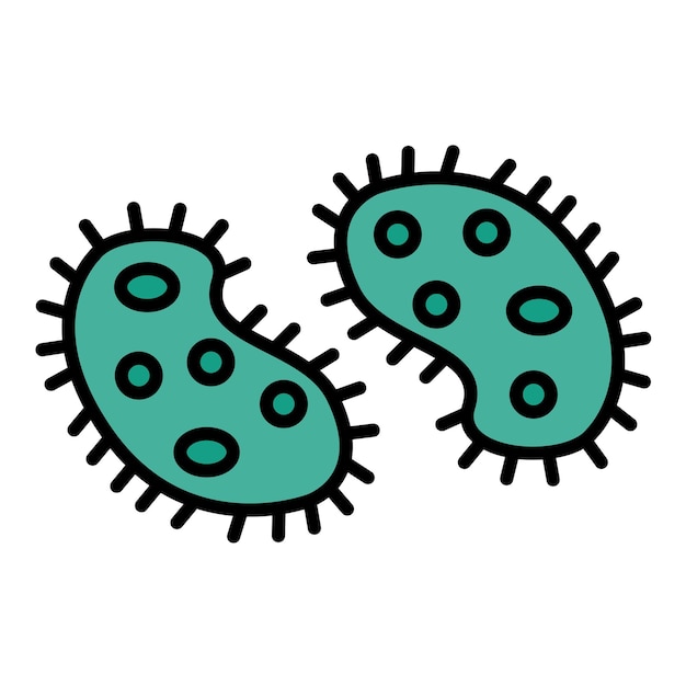Bacterium Flat Illustration
