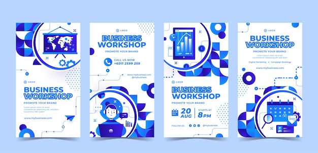 Bài đăng trên Instagram về hội thảo kinh doanh gradient