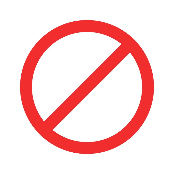 Vector ban flat icon limit to food