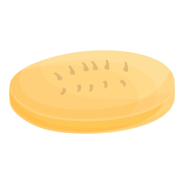 Banana dry piece icon cartoon vector Fruit food Snack label
