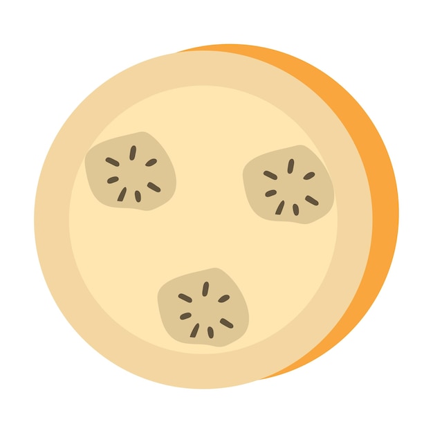 Banana slices illustration of various sizes and angles